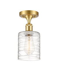Edison Semi-Flush Mount Satin Nickel