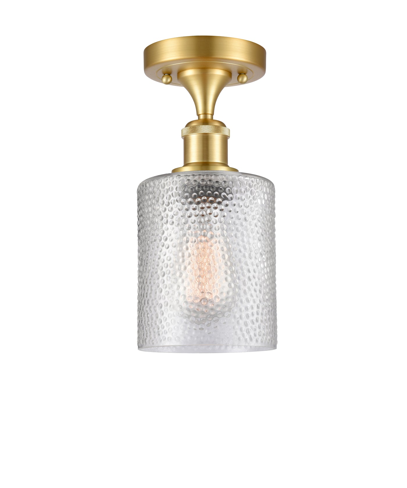 Edison Semi-Flush Mount Brushed Satin Nickel