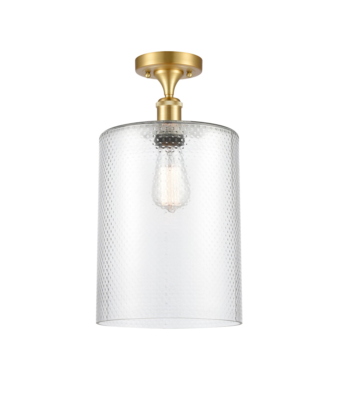 Edison Semi-Flush Mount Brushed Satin Nickel