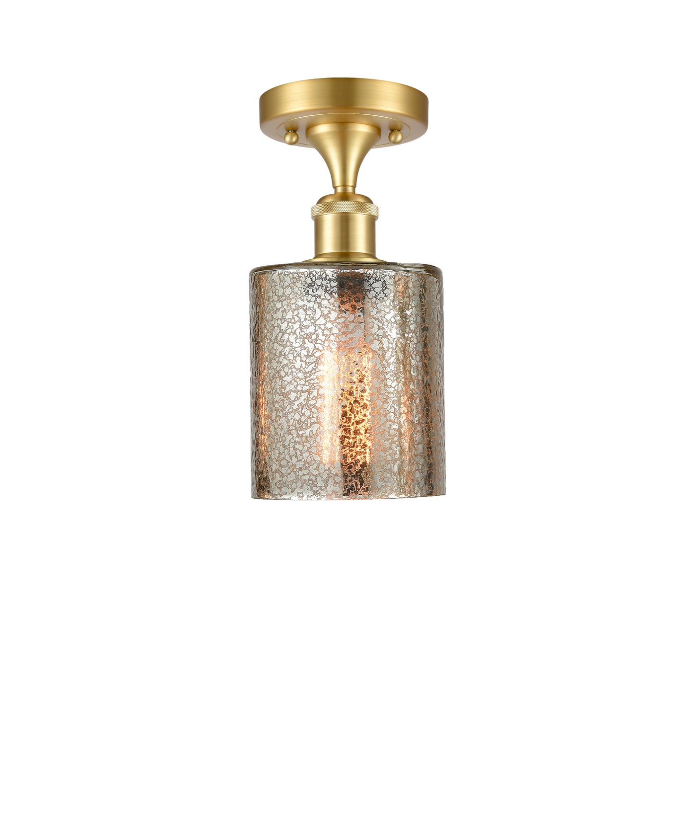 Edison Semi-Flush Mount Brushed Satin Nickel