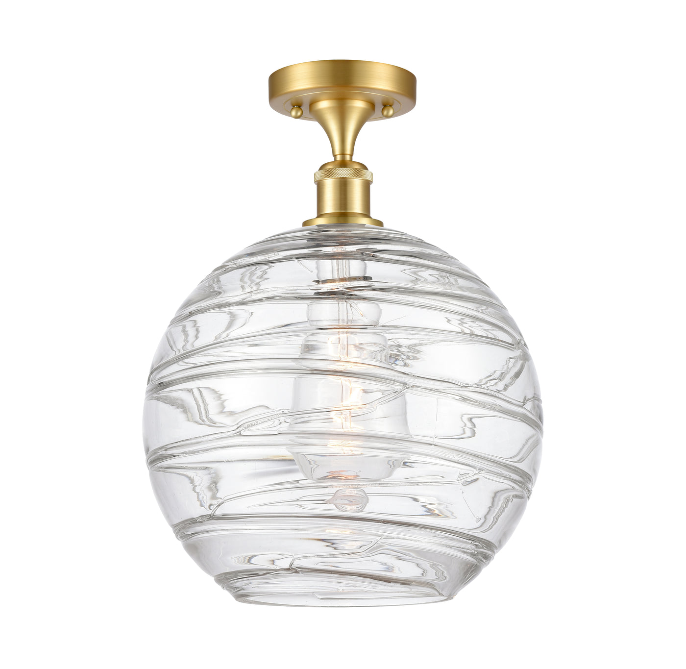 Edison Semi-Flush Mount Brushed Satin Nickel