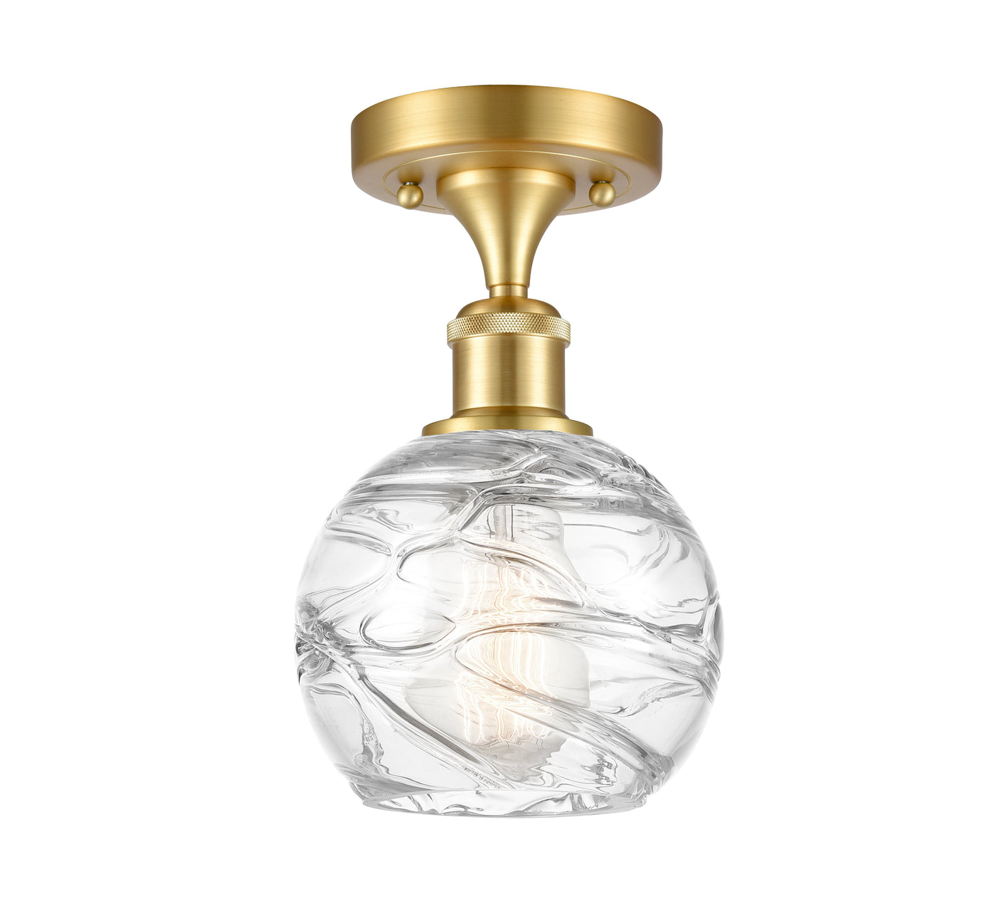 Edison Semi-Flush Mount Brushed Nickel