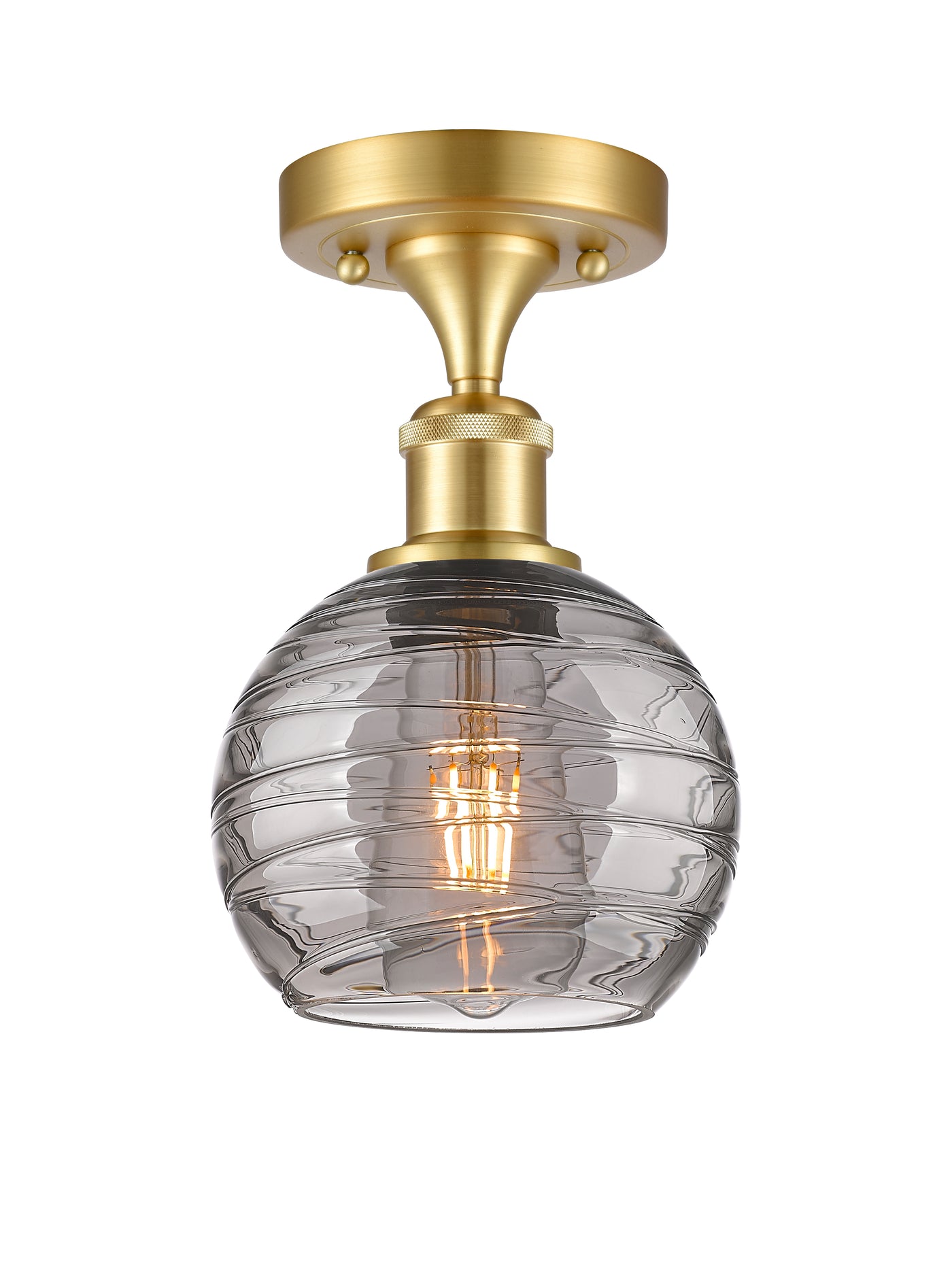 Edison Semi-Flush Mount Brushed Nickel