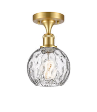 Edison Semi-Flush Mount Water Glass Nickel