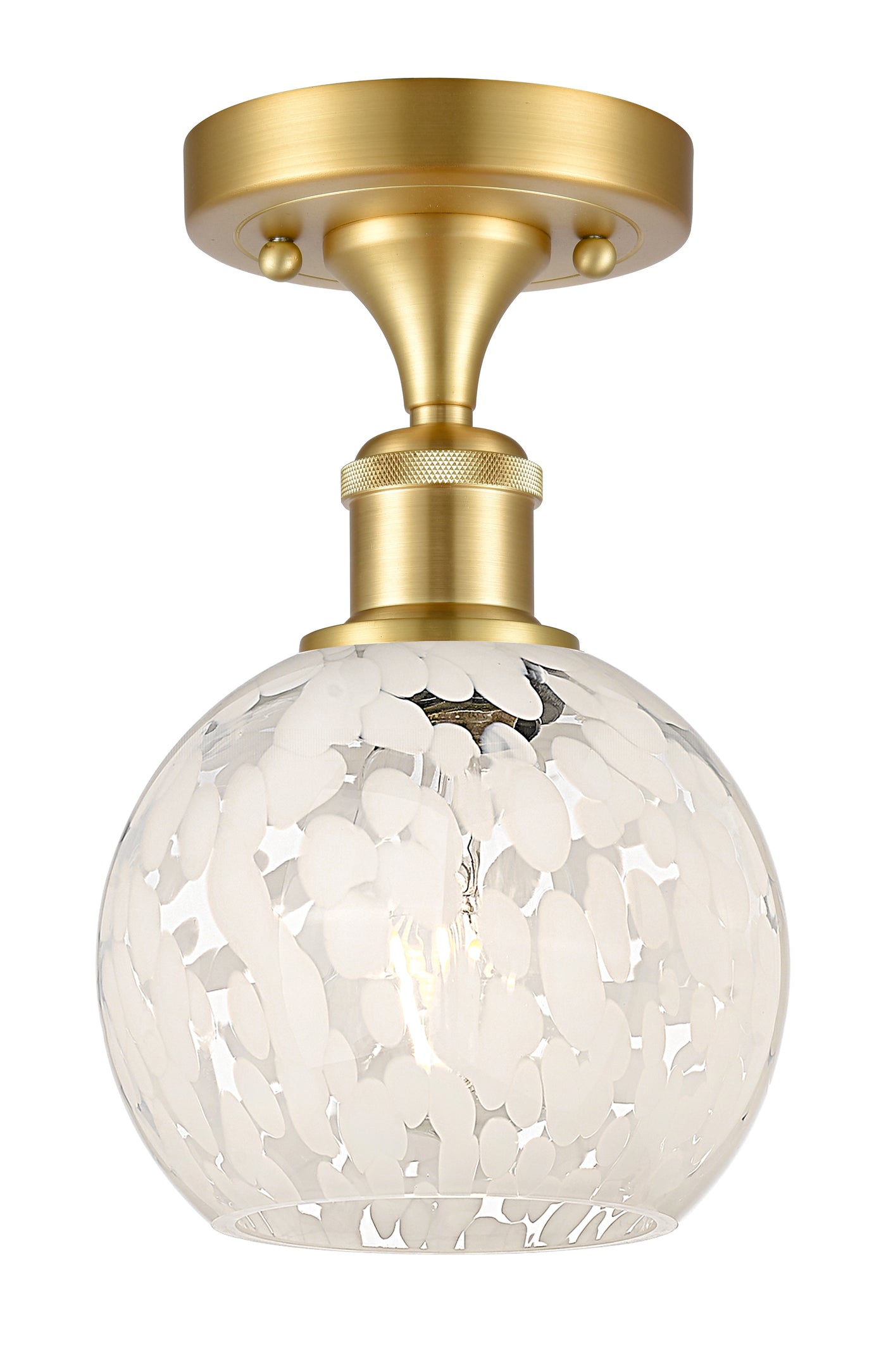 Edison White Mouchette Cast Brass Fixture