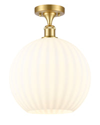 Edison Semi-Flush Mount Brushed Satin Nickel