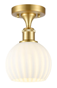 Edison Semi-Flush Mount Brushed Satin Nickel