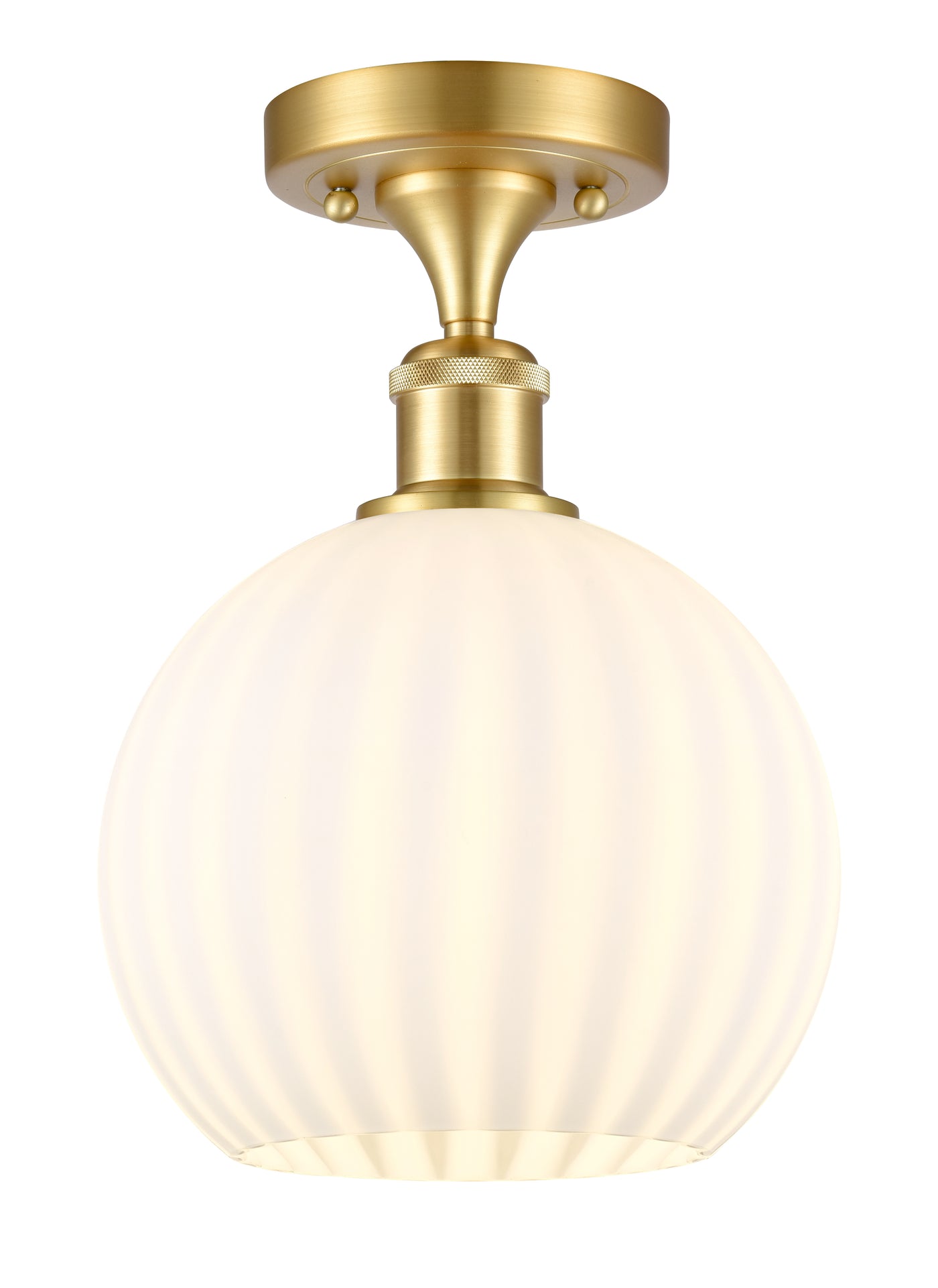 Edison Semi-Flush Mount Brushed Satin Nickel