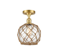 Edison Semi-Flush Mount Brushed Nickel