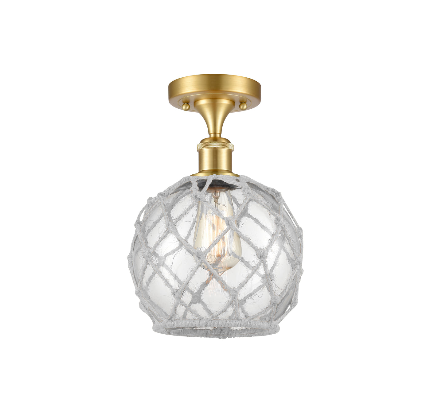 Edison Semi-Flush Mount Brushed Nickel