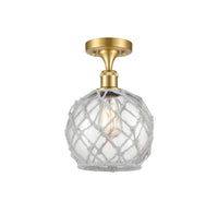 Edison Semi-Flush Mount Brushed Nickel