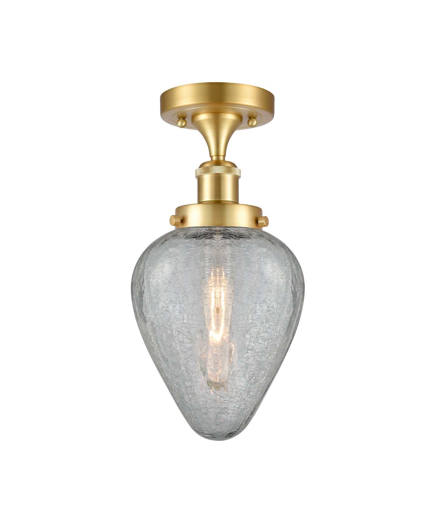 Edison Semi-Flush Mount Brushed Satin Nickel
