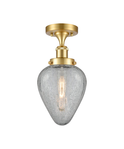 Edison Semi-Flush Mount Brushed Satin Nickel