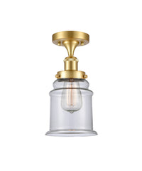 Edison Semi-Flush Mount Brushed Satin Nickel