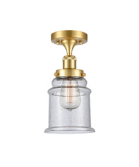 Edison Semi-Flush Mount Brushed Satin Nickel