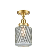 Edison Semi-Flush Mount Brushed Satin Nickel