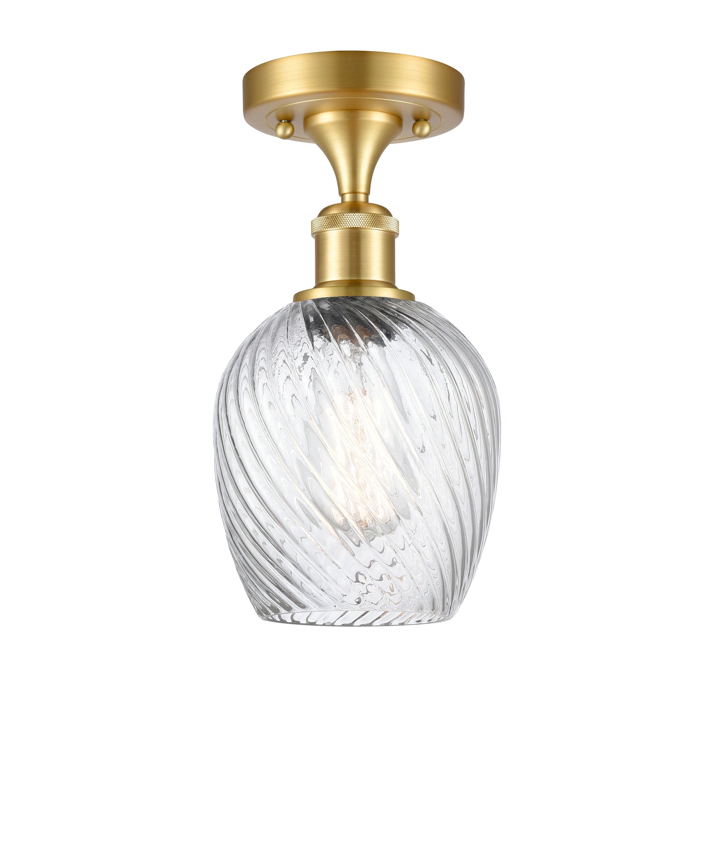 Edison Semi-Flush Mount Brushed Satin Nickel