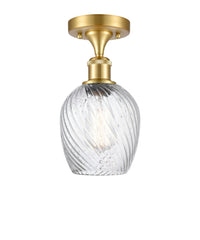 Edison Semi-Flush Mount Brushed Satin Nickel