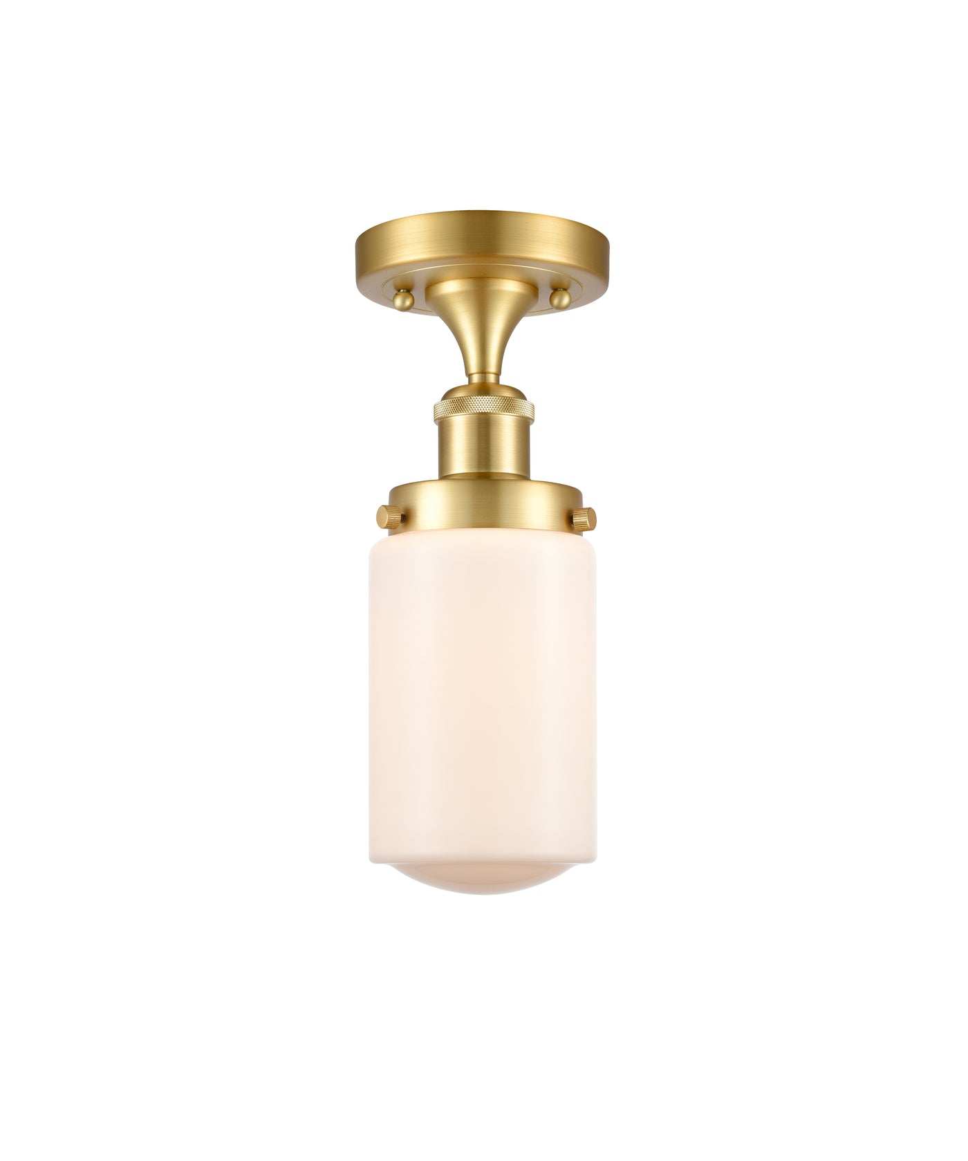 Edison Semi-Flush Mount Brushed Satin Nickel