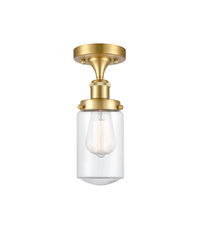 Edison Semi-Flush Mount Brushed Satin Nickel