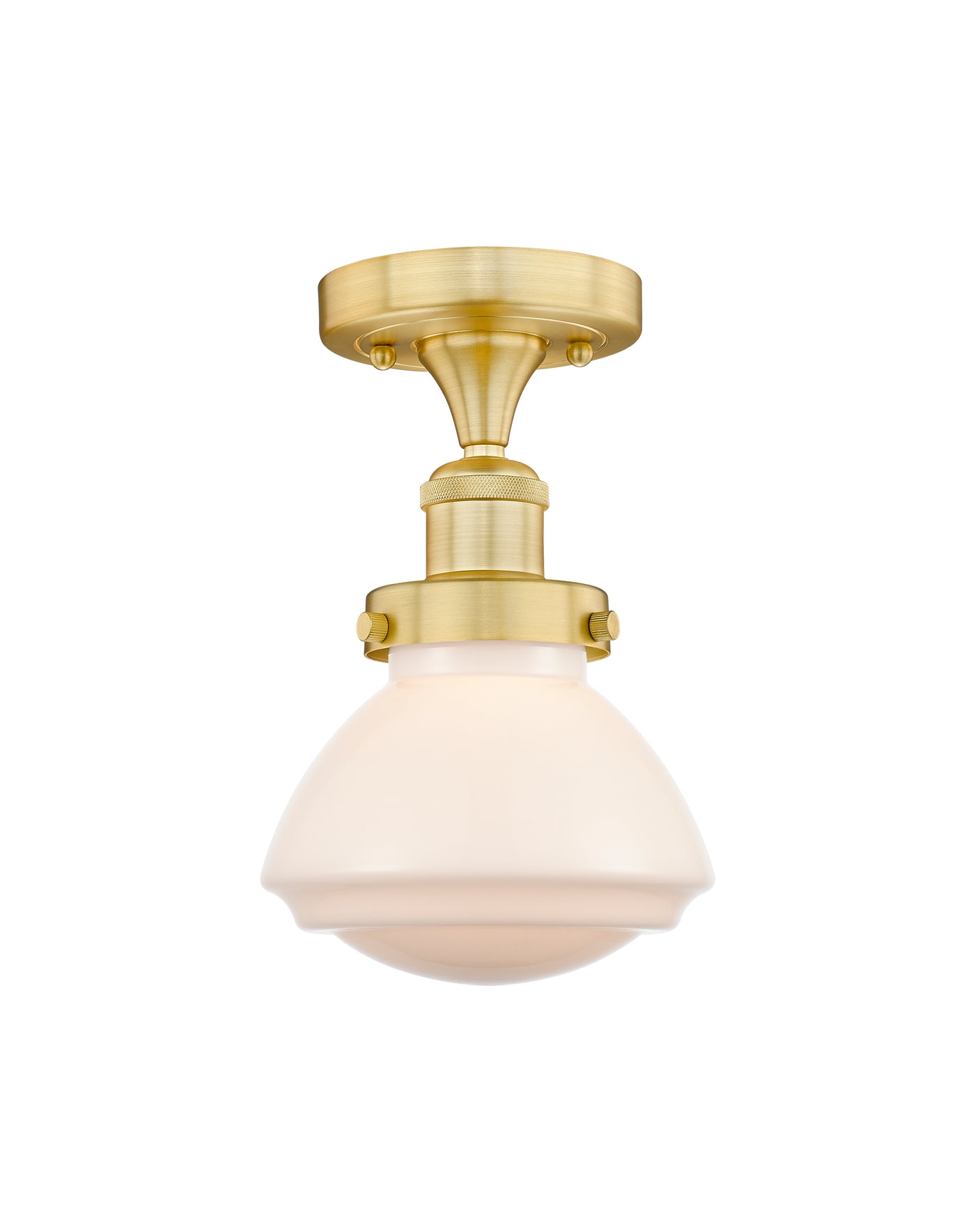 Edison Semi-Flush Mount Brushed Satin Nickel