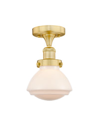 Edison Semi-Flush Mount Brushed Satin Nickel