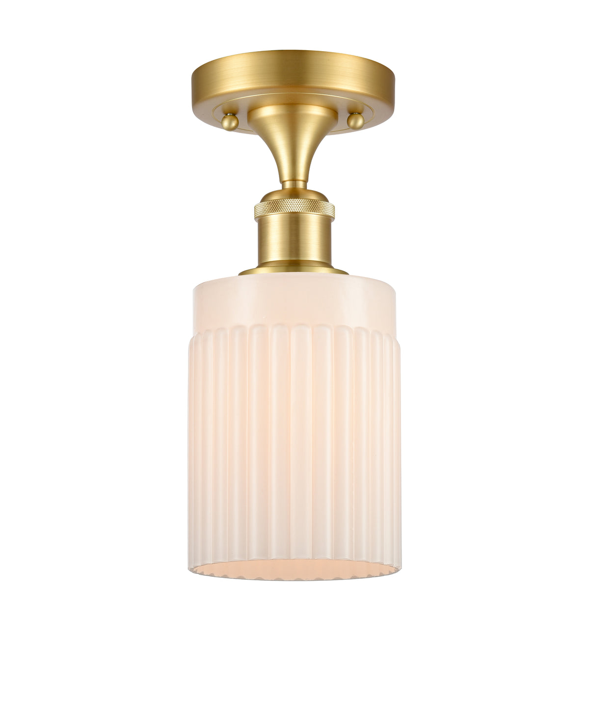 Edison Semi-Flush Mount Brushed Satin Nickel