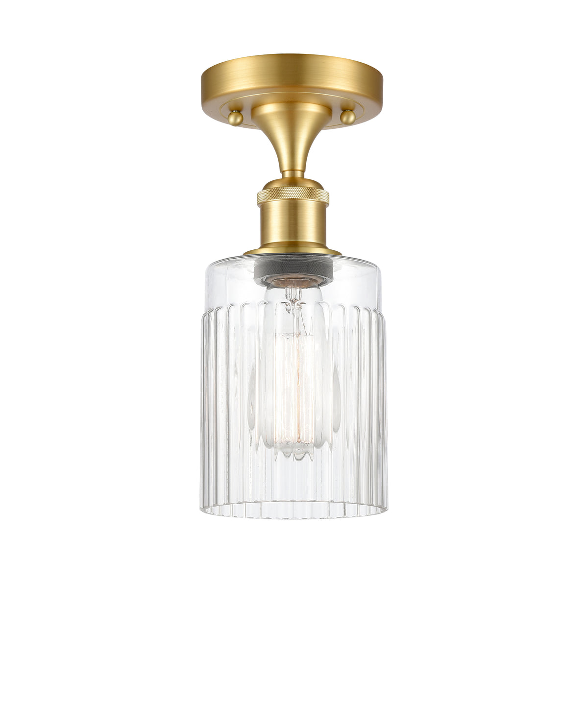 Edison Semi-Flush Mount Brushed Satin Nickel