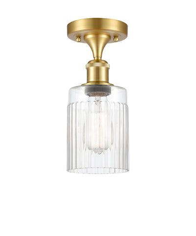 Edison Semi-Flush Mount Brushed Satin Nickel