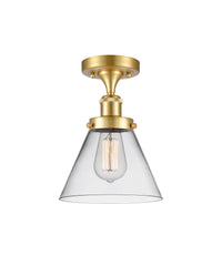 Edison Semi-Flush Mount 5.25 Brushed Nickel