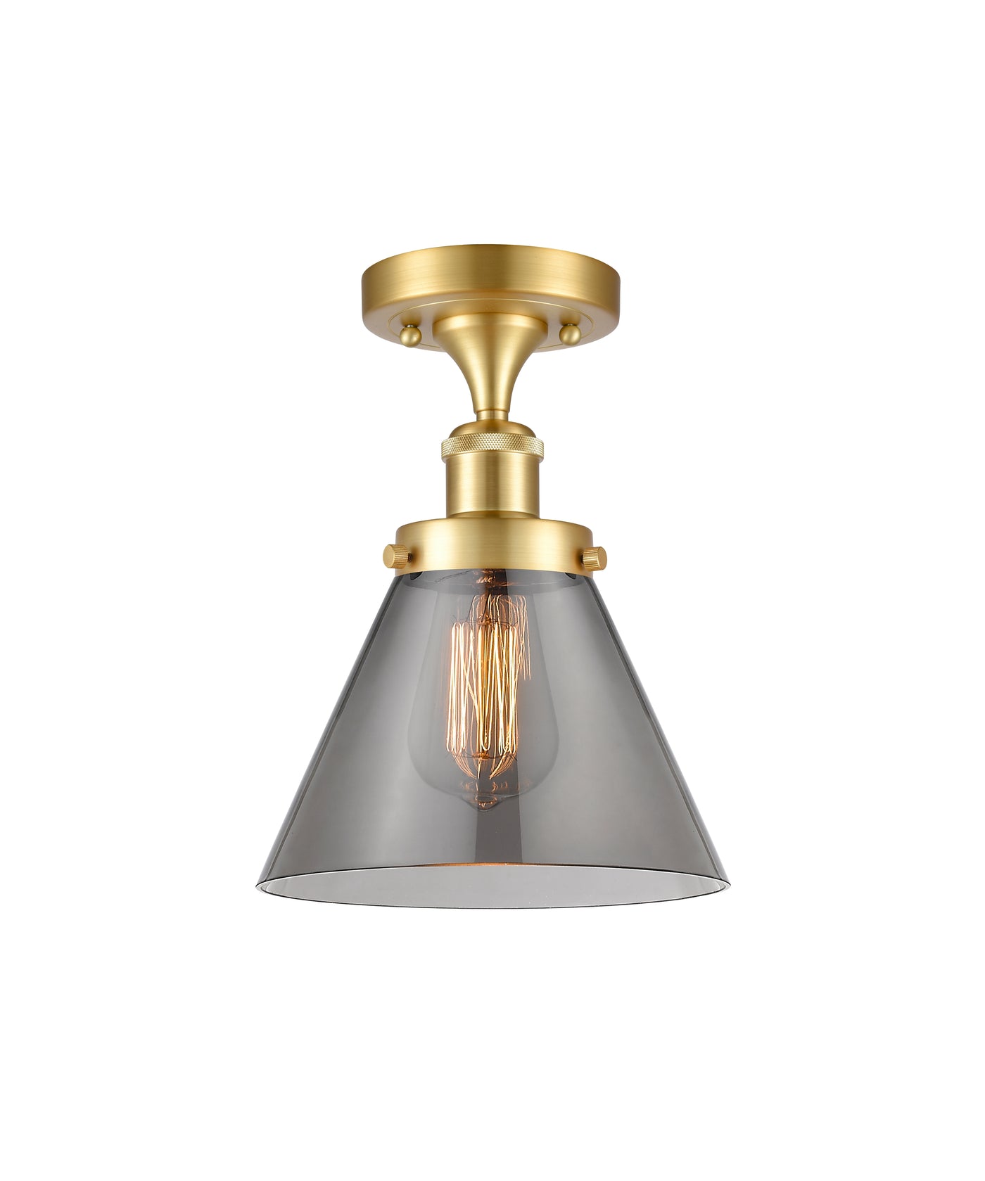 Edison Semi-Flush Mount 5.25 Brushed Nickel