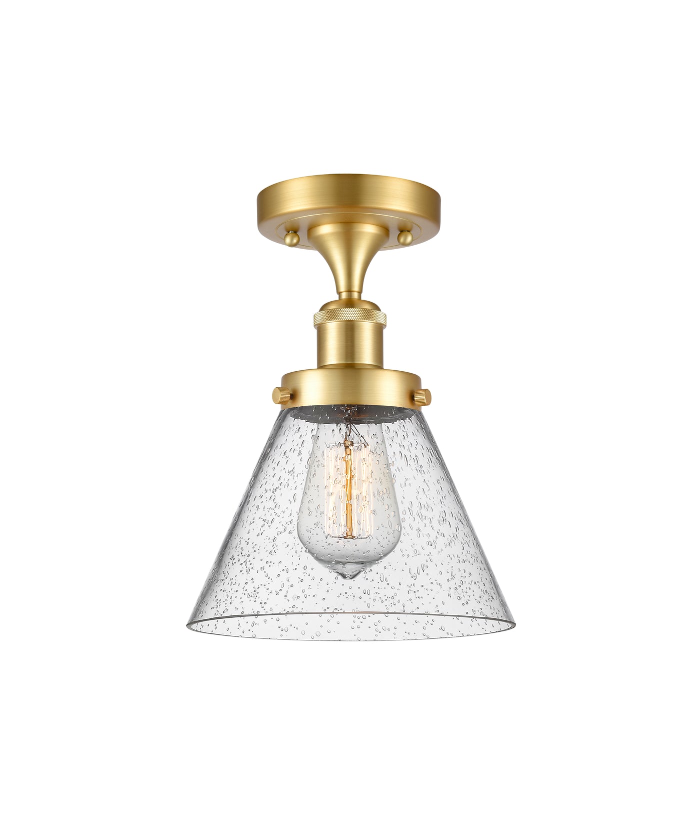 Edison Semi-Flush Mount 5.25 Brushed Nickel