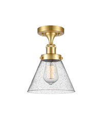 Edison Semi-Flush Mount 5.25 Brushed Nickel