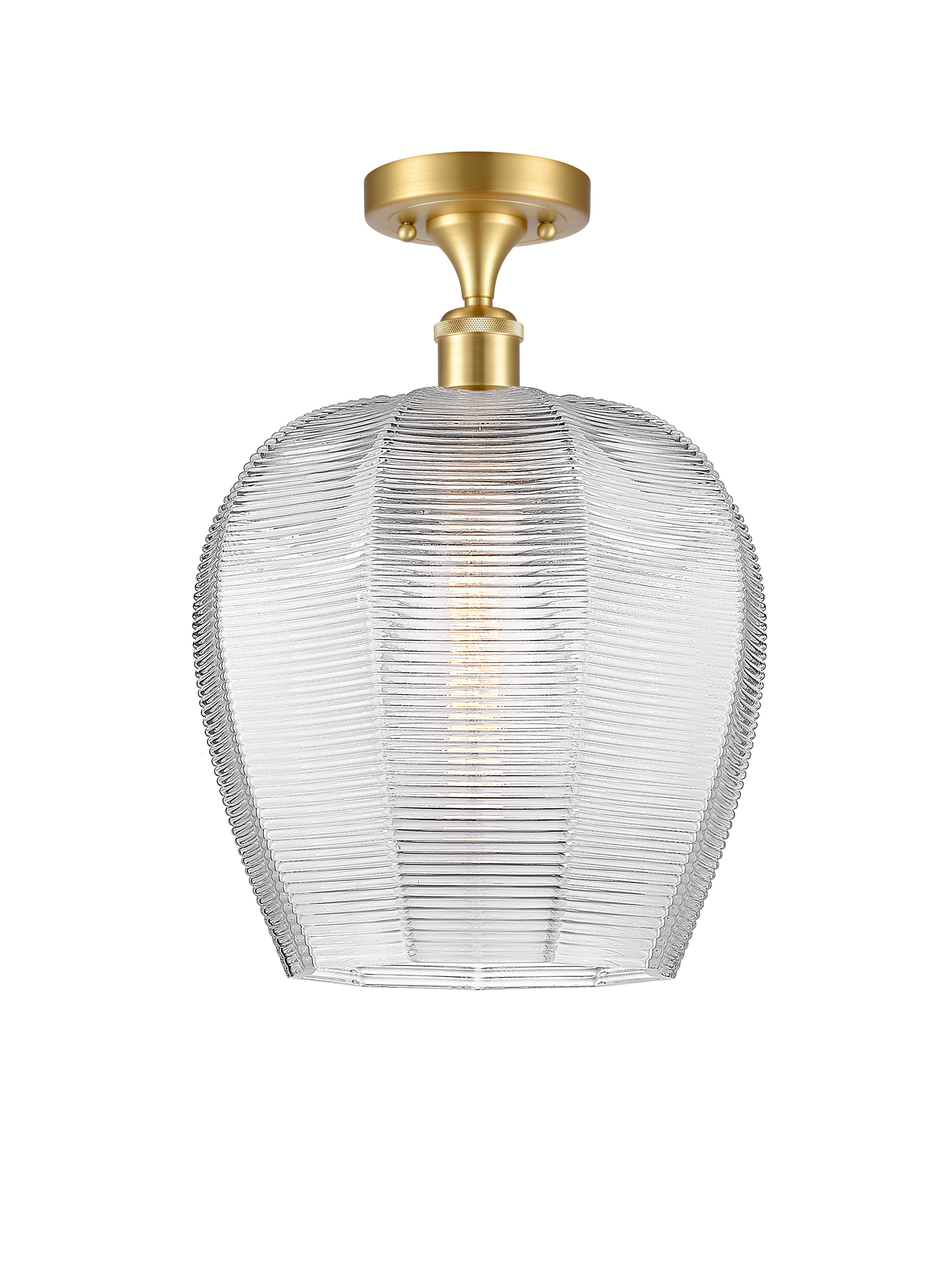 Edison Semi-Flush Mount 6.75 Brushed Satin Nickel