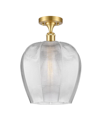 Edison Semi-Flush Mount 6.75 Brushed Satin Nickel