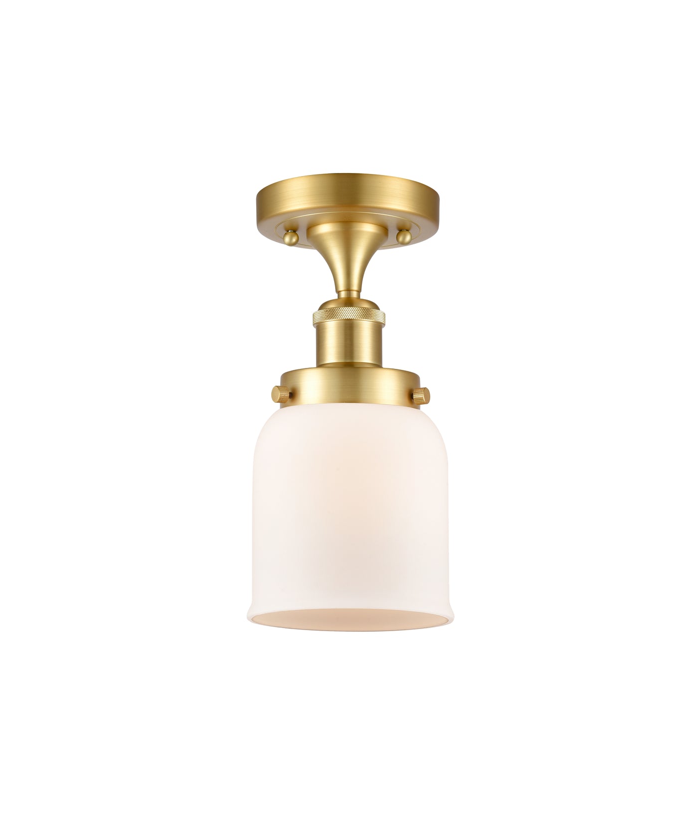 Edison Semi-Flush Mount Cast Brass Finish