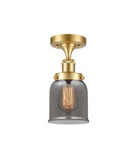 Edison Semi-Flush Mount Cast Brass Finish
