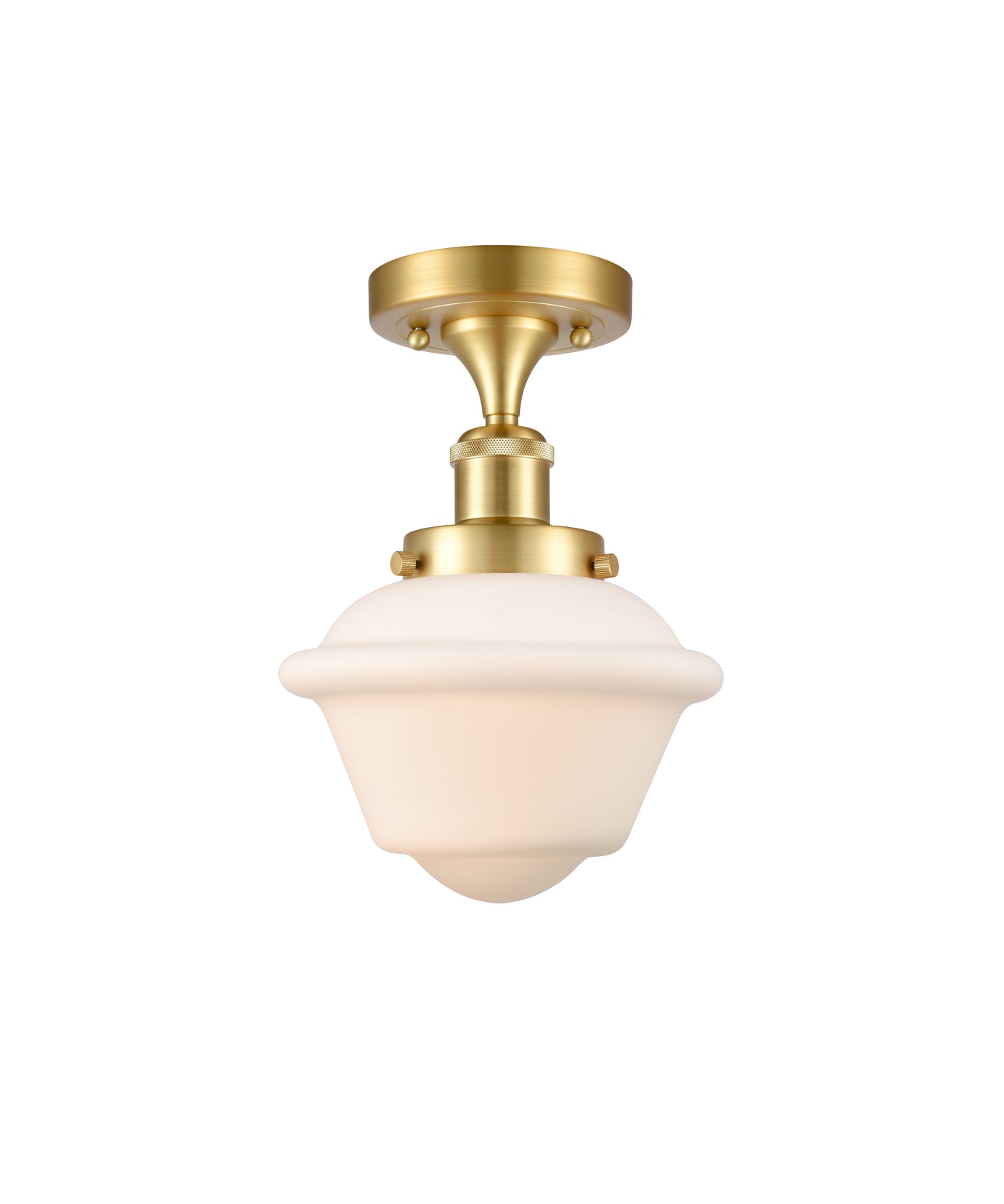 Edison Semi-Flush Mount Brushed Satin Nickel