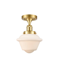 Edison Semi-Flush Mount Brushed Satin Nickel