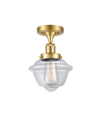 Edison Semi-Flush Mount Brushed Satin Nickel
