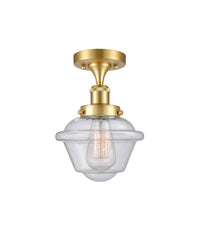 Edison Semi-Flush Mount Brushed Satin Nickel