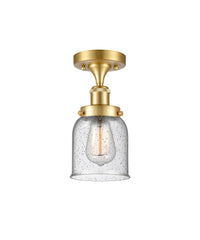 Edison Semi-Flush Mount Cast Brass Finish