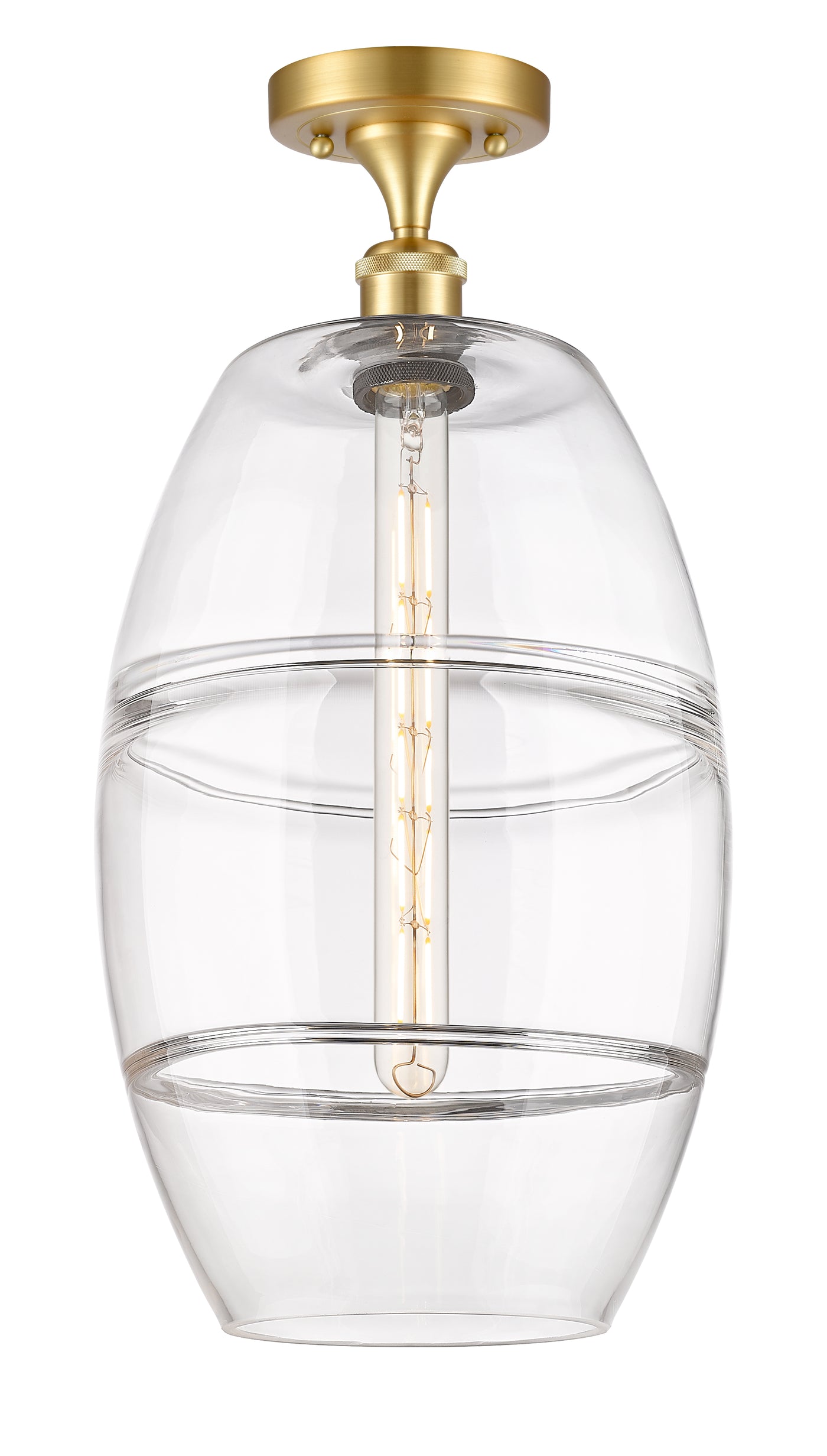 Edison Semi-Flush Mount Brushed Nickel