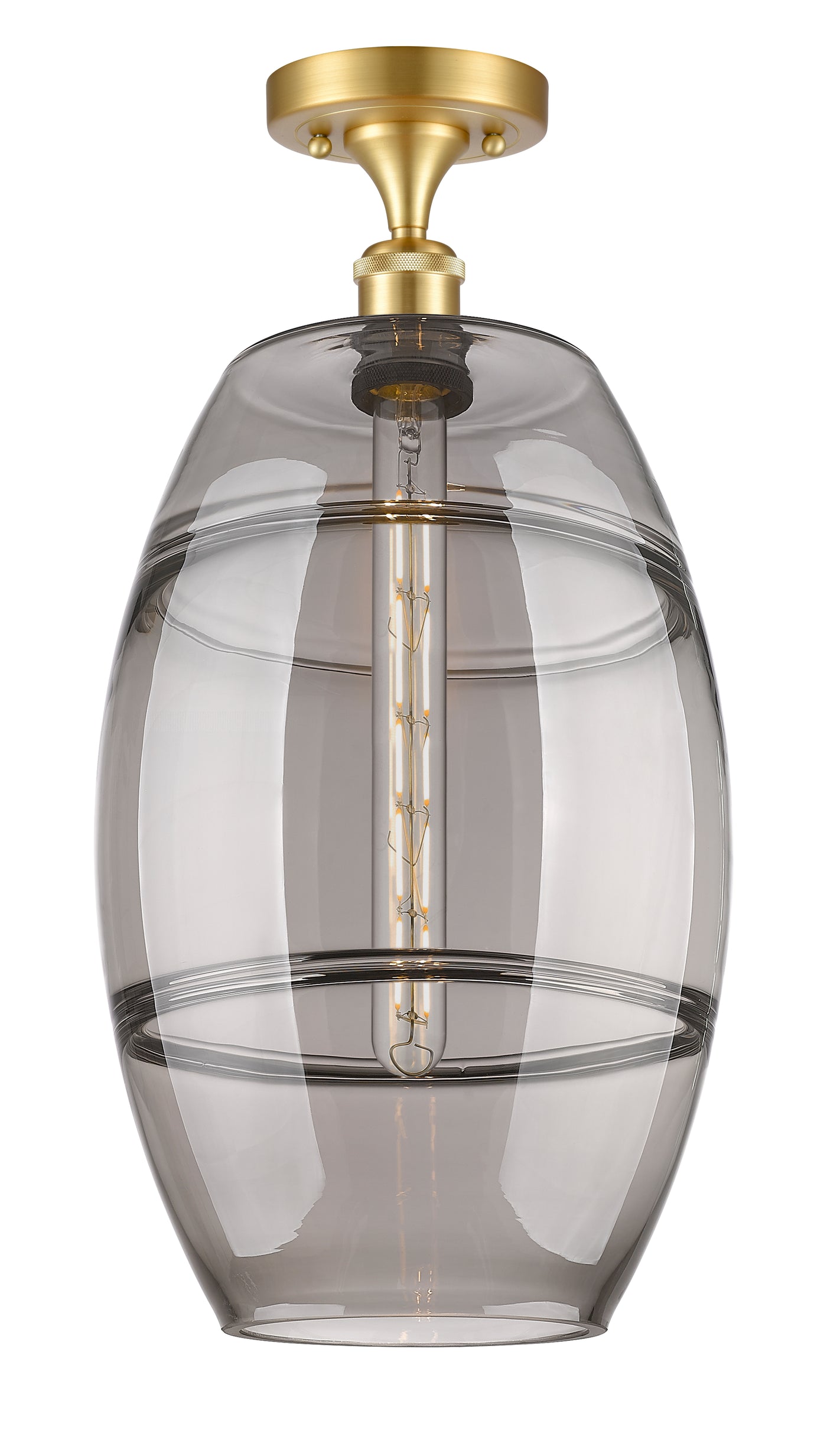 Edison Semi-Flush Mount Brushed Nickel