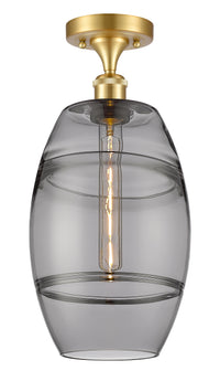 Edison Semi-Flush Mount Brushed Nickel Finish