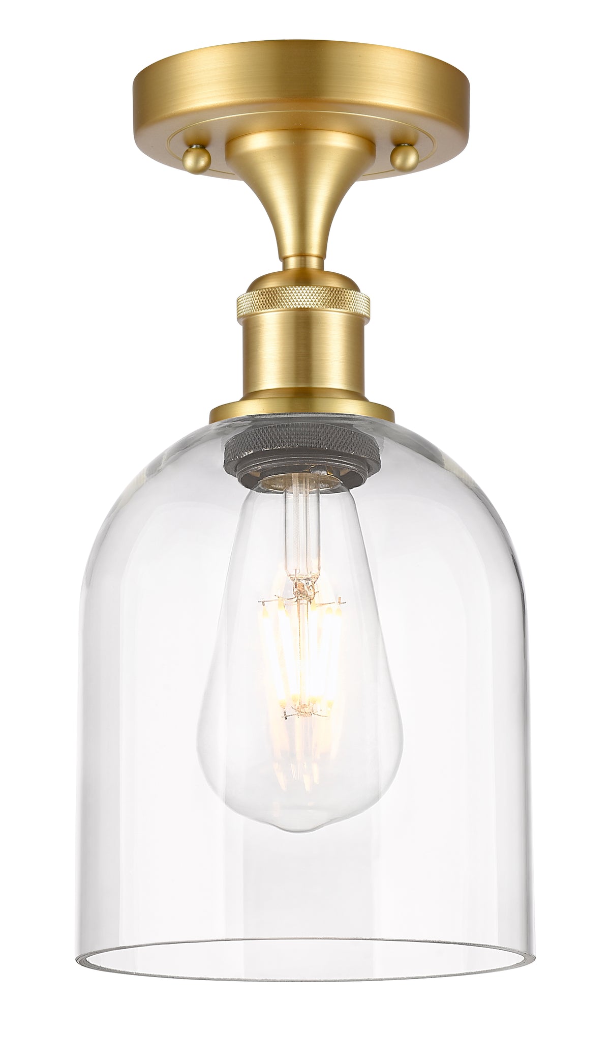Bella 6-Inch 1-Light Semi-Flush Mount 11.5-Inch High