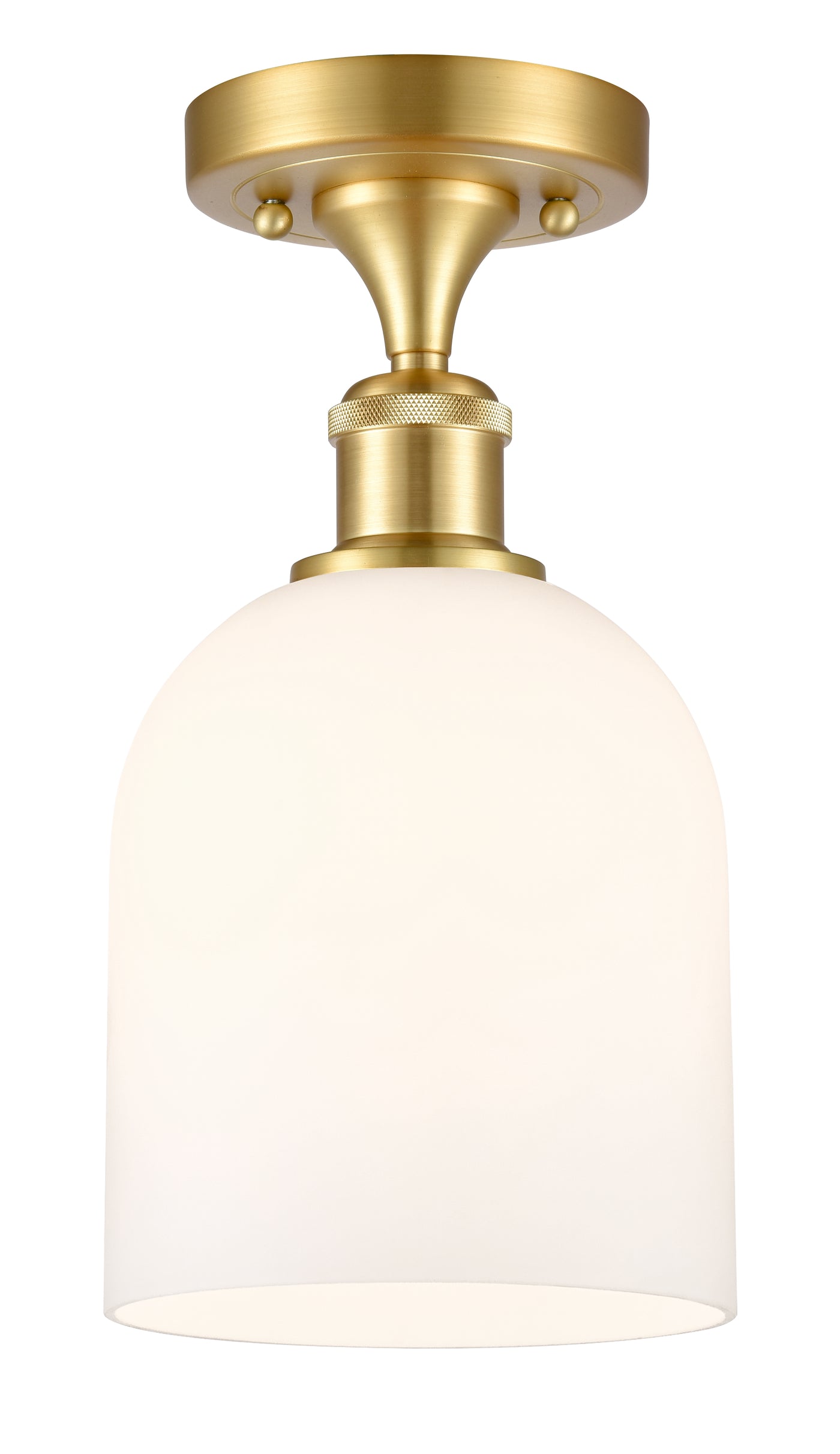 Edison Semi-Flush Mount Brushed Satin Nickel