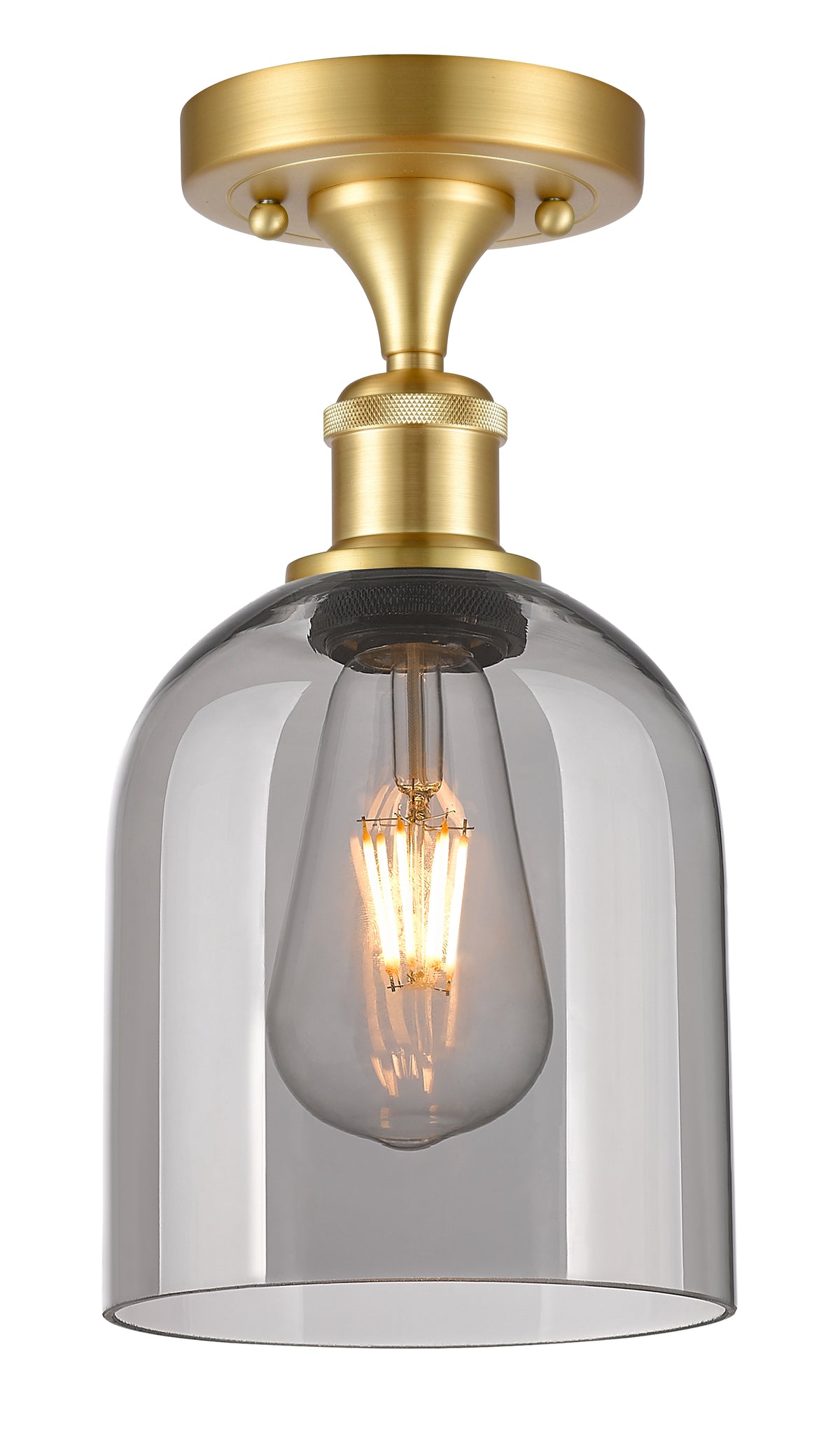 Bella 6-Inch 1-Light Semi-Flush Mount 11.5-Inch High