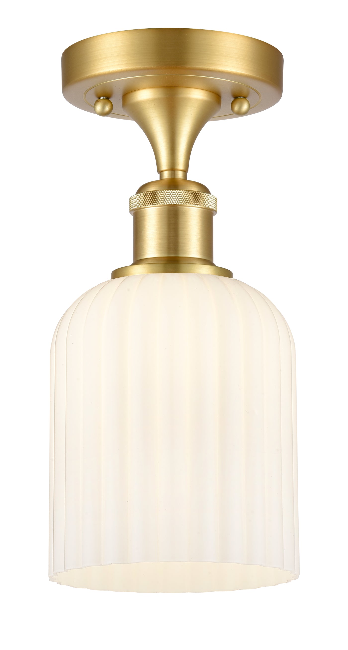 Edison Semi-Flush Mount Brushed Satin Nickel