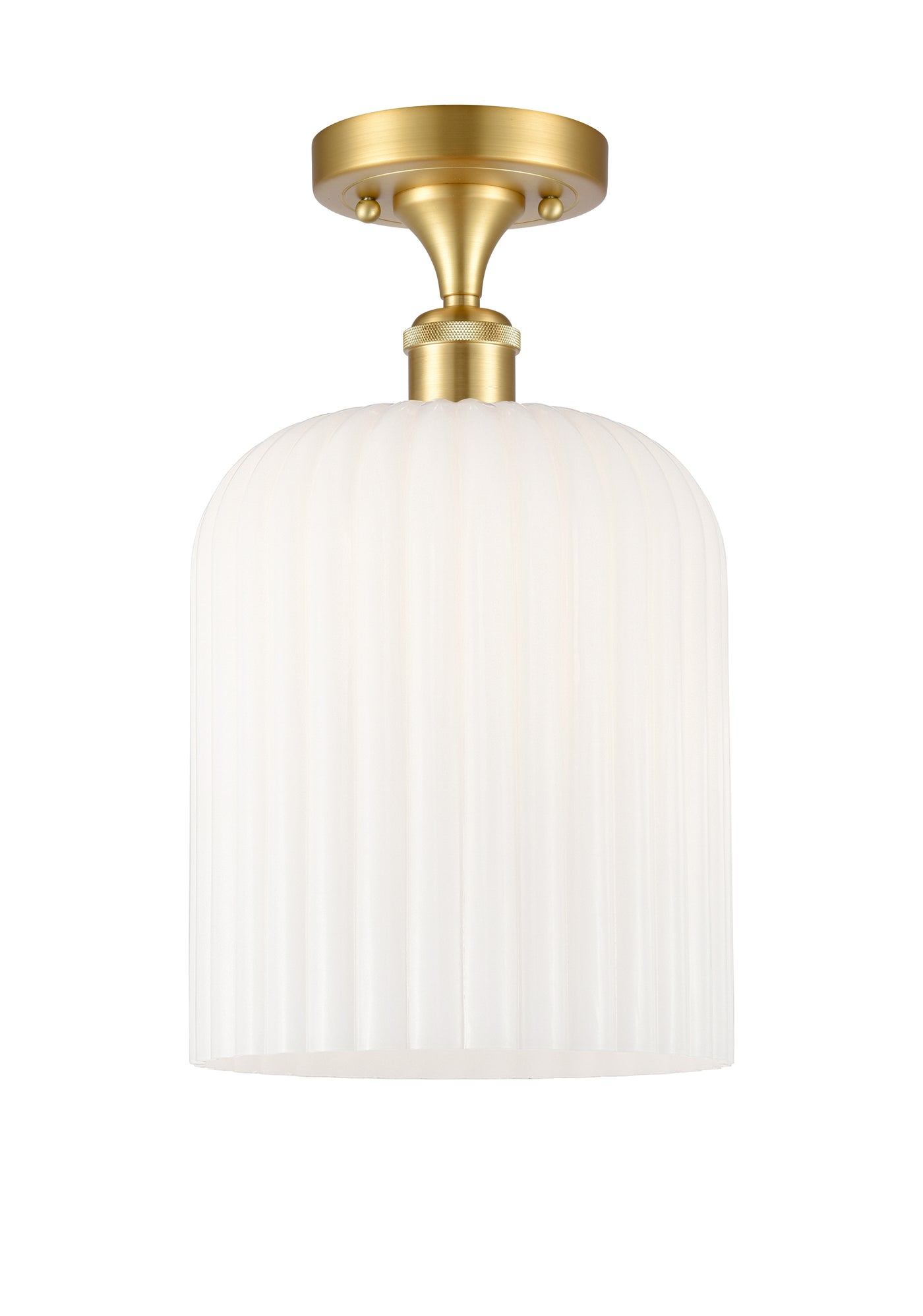 Edison Semi-Flush Mount Brushed Satin Nickel